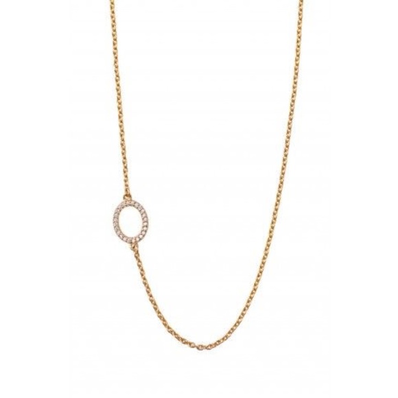 Stella and Dot 14K Vermeil & Crystal Necklace 18" - Picture 3 of 3